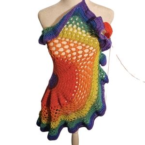 Colorful Crochet Halter Dress Coming soon